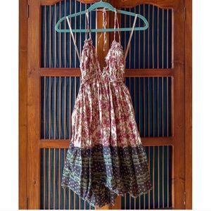 100 degree printed mini dress